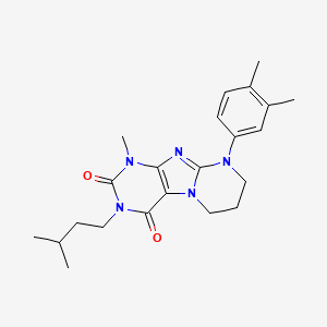 9-(3,4-dimethylphenyl)-1-methyl-3-(3-methylbutyl)-1H,2H,3H,4H,6H,7H,8H,9H-pyrimido[1,2-g]purine-2,4-dione