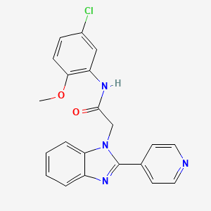 molecular formula C21H17ClN4O2 B2408473 N-(5-氯-2-甲氧基苯基)-2-(2-(吡啶-4-基)-1H-苯并[d]咪唑-1-基)乙酰胺 CAS No. 1105215-70-0