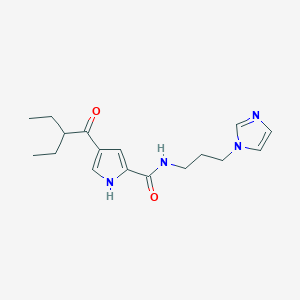 4-(2-ethylbutanoyl)-N-[3-(1H-imidazol-1-yl)propyl]-1H-pyrrole-2-carboxamide