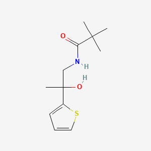 molecular formula C12H19NO2S B2408478 N-(2-羟基-2-(噻吩-2-基)丙基)叔丁酰胺 CAS No. 1351653-30-9