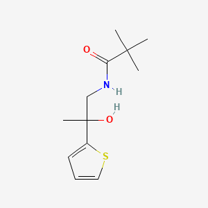 molecular formula C12H19NO2S B2408478 N-(2-hydroxy-2-(thiophène-2-yl)propyl)pivalamide CAS No. 1351653-30-9