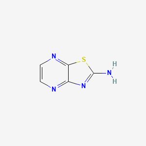 molecular formula C5H4N4S B2408482 噻唑并[4,5-b]吡嗪-2-胺 CAS No. 112342-71-9