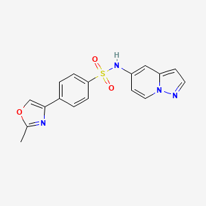 molecular formula C17H14N4O3S B2408488 4-(2-甲基恶唑-4-基)-N-(吡唑并[1,5-a]吡啶-5-基)苯磺酰胺 CAS No. 2034487-74-4
