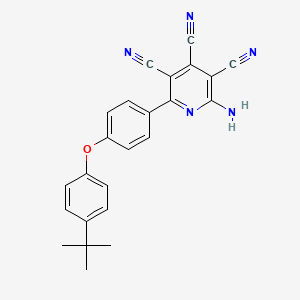 2-Amino-6-{4-[4-(tert-butyl)phenoxy]phenyl}-3,4,5-pyridinetricarbonitrile