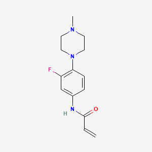 molecular formula C14H18FN3O B2408509 N-[3-fluoro-4-(4-methylpiperazin-1-yl)phenyl]prop-2-enamide CAS No. 2270918-63-1