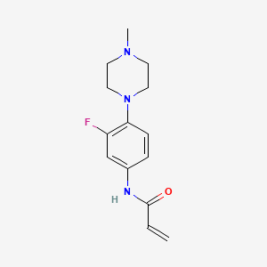 molecular formula C14H18FN3O B2408509 N-[3-Fluor-4-(4-methylpiperazin-1-yl)phenyl]prop-2-enamid CAS No. 2270918-63-1