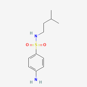 molecular formula C11H18N2O2S B2408522 4-Amino-N-(3-methylbutyl)benzene-1-sulfonamide CAS No. 18856-95-6