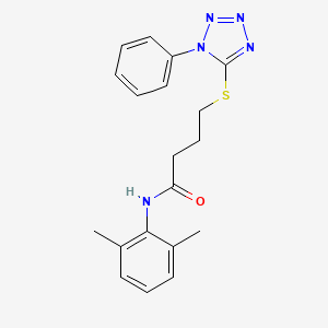 molecular formula C19H21N5OS B2408523 N-(2,6-dimethylphenyl)-4-((1-phenyl-1H-tetrazol-5-yl)thio)butanamide CAS No. 670270-04-9