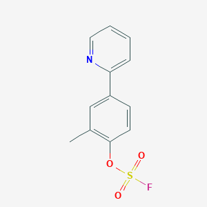 molecular formula C12H10FNO3S B2408527 2-(4-Fluorosulfonyloxy-3-methylphenyl)pyridine CAS No. 2411297-67-9