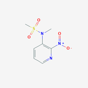 molecular formula C7H9N3O4S B240853 N-methyl-N-(2-nitro-3-pyridinyl)methanesulfonamide 