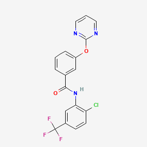 N-(2-chloro-5-(trifluoromethyl)phenyl)-3-(pyrimidin-2-yloxy)benzamide