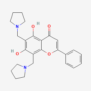 5,7-dihydroxy-2-phenyl-6,8-bis(pyrrolidin-1-ylmethyl)-4H-chromen-4-one