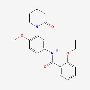 molecular formula C21H24N2O4 B2408546 2-ethoxy-N-(4-methoxy-3-(2-oxopiperidin-1-yl)phenyl)benzamide CAS No. 941873-29-6