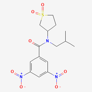 molecular formula C15H19N3O7S B2408550 N-(1,1-二氧化四氢噻吩-3-基)-N-异丁基-3,5-二硝基苯甲酰胺 CAS No. 898405-53-3