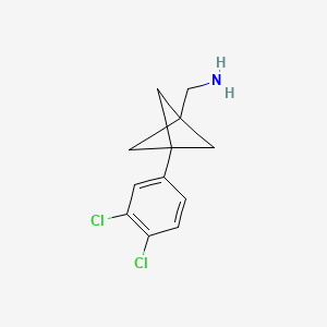 molecular formula C12H13Cl2N B2408554 [3-(3,4-Dichlorophenyl)-1-bicyclo[1.1.1]pentanyl]methanamine CAS No. 2287286-45-5