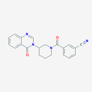 3-(3-(4-oxoquinazolin-3(4H)-yl)piperidine-1-carbonyl)benzonitrile