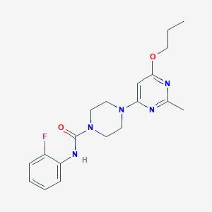 molecular formula C19H24FN5O2 B2408561 N-(2-fluorophenyl)-4-(2-methyl-6-propoxypyrimidin-4-yl)piperazine-1-carboxamide CAS No. 946372-69-6