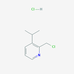 molecular formula C9H13Cl2N B2408565 2-(Chloromethyl)-3-isopropylpyridine hydrochloride CAS No. 2490418-73-8