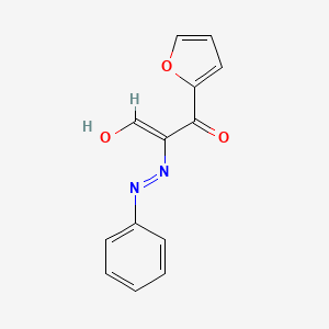 molecular formula C13H10N2O3 B2408567 Propanetrione, 1-(2-furyl)-, 2-phenylhydrazone CAS No. 186965-61-7