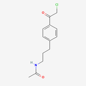 molecular formula C13H16ClNO2 B2408574 N-{3-[4-(2-氯乙酰)苯基]丙基}乙酰胺 CAS No. 852851-66-2