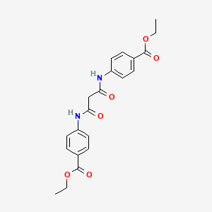 molecular formula C21H22N2O6 B2408580 Diethyl 4,4'-[(1,3-dioxopropane-1,3-diyl)diimino]dibenzoate CAS No. 19288-86-9