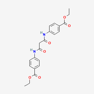 molecular formula C21H22N2O6 B2408580 diethyl 4,4'-(malonylbis(azanediyl))dibenzoate CAS No. 19288-86-9