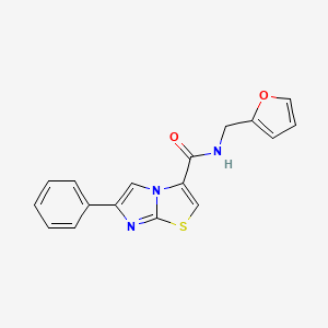 molecular formula C17H13N3O2S B2408584 N-(furan-2-ylmethyl)-6-phenylimidazo[2,1-b]thiazole-3-carboxamide CAS No. 1049369-98-3