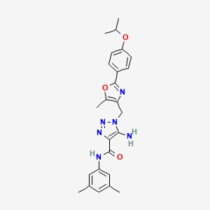 molecular formula C25H28N6O3 B2408585 N-(3-chlorophenyl)-2-{[6-(4-phenylpiperazin-1-yl)pyridazin-3-yl]thio}acetamide CAS No. 1251673-86-5
