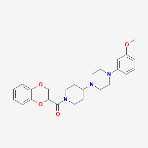 (2,3-Dihydrobenzo[b][1,4]dioxin-2-yl)(4-(4-(3-methoxyphenyl)piperazin-1-yl)piperidin-1-yl)methanone