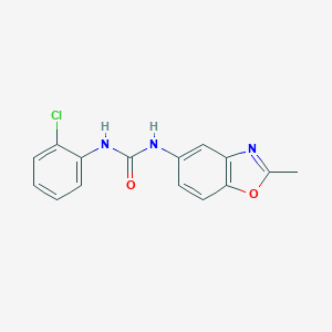 molecular formula C15H12ClN3O2 B240860 1-(2-Chlorophenyl)-3-(2-methyl-1,3-benzoxazol-5-yl)urea 