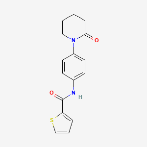 molecular formula C16H16N2O2S B2408601 N-(4-(2-氧代哌啶-1-基)苯基)噻吩-2-甲酰胺 CAS No. 941918-46-3