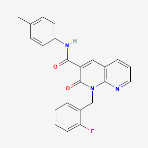 molecular formula C23H18FN3O2 B2408607 1-(2-fluorobenzyl)-2-oxo-N-(p-tolyl)-1,2-dihydro-1,8-naphthyridine-3-carboxamide CAS No. 1005295-93-1