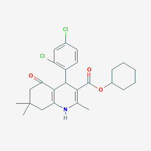 molecular formula C25H29Cl2NO3 B240861 Cyclohexyl 4-(2,4-dichlorophenyl)-2,7,7-trimethyl-5-oxo-1,4,5,6,7,8-hexahydro-3-quinolinecarboxylate 