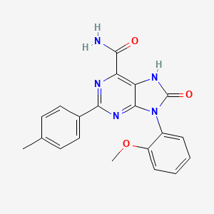 B2408611 9-(2-methoxyphenyl)-2-(4-methylphenyl)-8-oxo-7H-purine-6-carboxamide CAS No. 869069-22-7