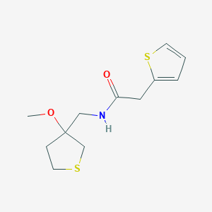 molecular formula C12H17NO2S2 B2408617 N-((3-甲氧基四氢噻吩-3-基)甲基)-2-(噻吩-2-基)乙酰胺 CAS No. 1448045-13-3