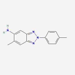 molecular formula C14H14N4 B2408672 6-甲基-2-(4-甲基苯基)-2H-1,2,3-苯并三唑-5-胺 CAS No. 378215-79-3