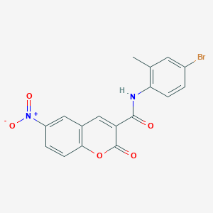 molecular formula C17H11BrN2O5 B2408680 N-(4-溴-2-甲基苯基)-6-硝基-2-氧代-2H-香豆素-3-羧酰胺 CAS No. 82607-93-0