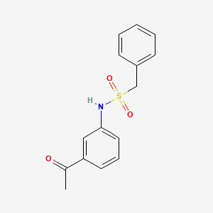 molecular formula C15H15NO3S B2408687 N-(3-acetylphenyl)-1-phenylmethanesulfonamide CAS No. 193761-42-1
