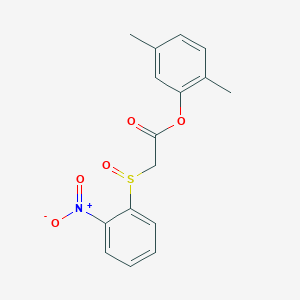 molecular formula C16H15NO5S B2408688 (2,5-Dimethylphenyl) 2-(2-nitrophenyl)sulfinylacetate CAS No. 957481-12-8