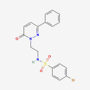 molecular formula C18H16BrN3O3S B2408690 4-bromo-N-(2-(6-oxo-3-phenylpyridazin-1(6H)-yl)ethyl)benzenesulfonamide CAS No. 921806-32-8