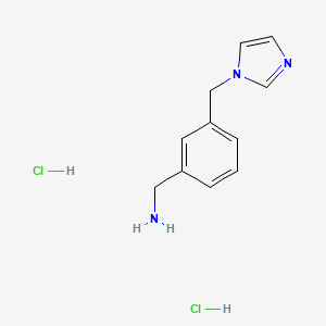 molecular formula C11H15Cl2N3 B2408698 (3-((1H-Imidazol-1-yl)methyl)phenyl)methanamine dihydrochloride CAS No. 2230803-60-6