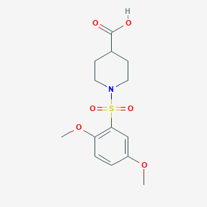 molecular formula C14H19NO6S B2408703 1-[(2,5-二甲氧基苯基)磺酰基]哌啶-4-羧酸 CAS No. 701286-56-8