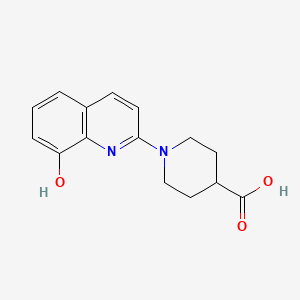 molecular formula C15H16N2O3 B2408705 1-(8-Hydroxyquinolin-2-yl)piperidine-4-carboxylic acid CAS No. 1223467-88-6
