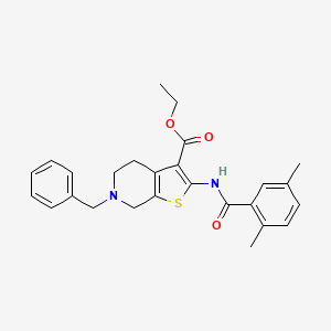molecular formula C26H28N2O3S B2408707 Ethyl 6-benzyl-2-(2,5-dimethylbenzamido)-4,5,6,7-tetrahydrothieno[2,3-c]pyridine-3-carboxylate CAS No. 865593-50-6