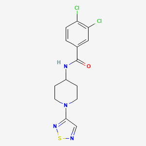 molecular formula C14H14Cl2N4OS B2408713 N-(1-(1,2,5-thiadiazol-3-yl)piperidin-4-yl)-3,4-dichlorobenzamide CAS No. 2034379-33-2