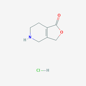 molecular formula C7H10ClNO2 B2408723 4,5,6,7-Tetrahydro-3H-furo[3,4-c]pyridin-1-one;hydrochloride CAS No. 2416237-09-5