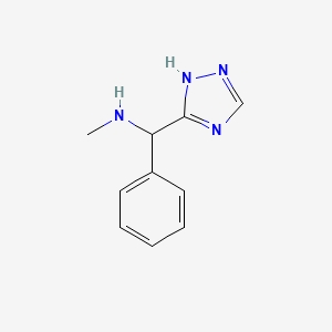 molecular formula C10H12N4 B2408733 甲基[苯基(4H-1,2,4-三唑-3-基)甲基]胺 CAS No. 1491284-82-2