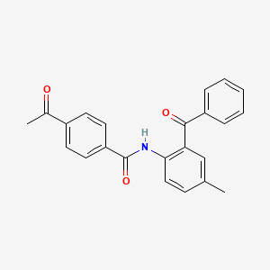 molecular formula C23H19NO3 B2408750 4-acetyl-N-(2-benzoyl-4-methylphenyl)benzamide CAS No. 312605-49-5