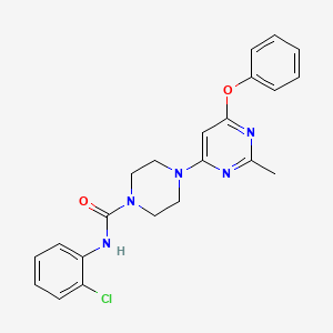molecular formula C22H22ClN5O2 B2408752 N-(2-chlorophenyl)-4-(2-methyl-6-phenoxypyrimidin-4-yl)piperazine-1-carboxamide CAS No. 946325-30-0