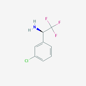 molecular formula C8H7ClF3N B2408754 (1R)-1-(3-Chlorophenyl)-2,2,2-trifluoroethylamine CAS No. 1213627-66-7